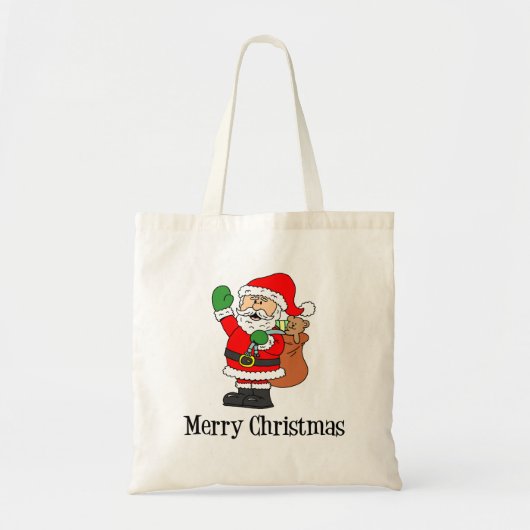 Tote Bag Père Noël Joyeux Noël mignon dessin (Devant)