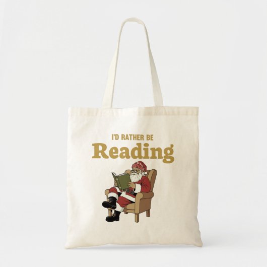Tote Bag Père Noël lisant (Devant)
