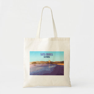 Tote Bag Père Noël Monica Los Angeles Californie Vintage