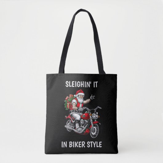 Tote Bag Père Noël motard (Devant)