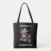 Tote Bag Père Noël motard (Dos)