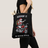 Tote Bag Père Noël motard (De près)
