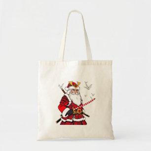 Tote Bag Père Noël Noël Père Noël Art Japonais Samouraï