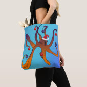 Tote Bag Père Noël Octopus (De près)