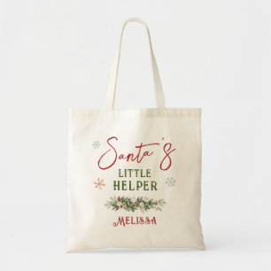 Tote Bag Père Noël Petite Aide Enfants de Noël Enfants de N