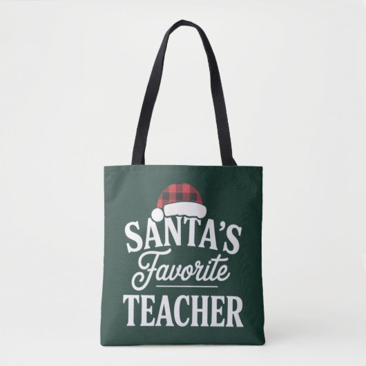Tote Bag Père Noël Professeur Préféré Enseignant Noël Ensei (Devant)