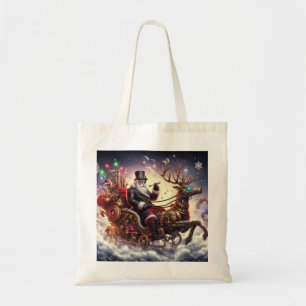 Tote Bag Père Noël/Reindeer steampunk Noël/hiver