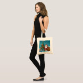 Tote Bag père Noël vient (Devant (modèle))