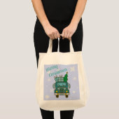 Tote Bag Père Noël vue de devant Joyeux Noël (Devant (produit))