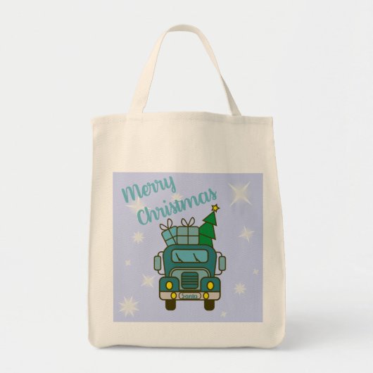 Tote Bag Père Noël vue de devant Joyeux Noël (Devant)