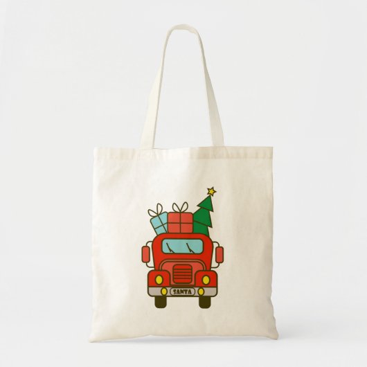 Tote Bag Père Noël vue de devant Joyeux Noël (Devant)