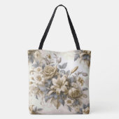 Tote Bag Perfection florale Jaune antique (Dos)