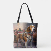 Tote Bag Période de fêtes de Noël Beagle (Dos)