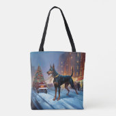 Tote Bag Période de fêtes de Noël Doberman (Dos)