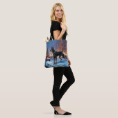 Tote Bag Période de fêtes de Noël Doberman (Sur le modèle)