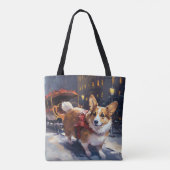 Tote Bag Période festive de Noël Corgi (Dos)