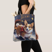 Tote Bag Période festive de Noël Corgi (De près)