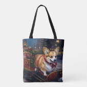 Tote Bag Période festive de Noël Corgi (Dos)