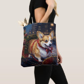 Tote Bag Période festive de Noël Corgi (De près)