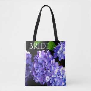 Tote Bag Périwinkel hydrangeas violet bleu fleur floral