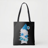 Tote Bag Perle et bleu pour Noël (Devant)