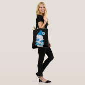 Tote Bag Perle et bleu pour Noël (Sur le modèle)