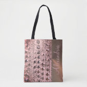 Tote Bag Perles à cordes Chic Rose (Devant)