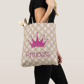 Tote Bag Perles Charming Chic, Tiara, Princesse, Glitterie (De près)