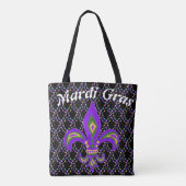 Tote Bag Perles de gras Mardi et Fleur de Lis (Dos)