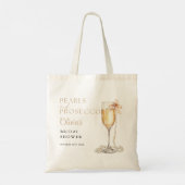 Tote Bag Perles Et Prosecco Élégant Enterrement De Vie De J (Dos)