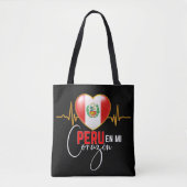 Tote Bag Pérou en mi Corazon Fierté péruvienne  (Devant)