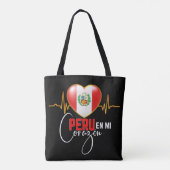 Tote Bag Pérou en mi Corazon Fierté péruvienne  (Dos)
