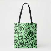 Tote Bag Perpetual Ant Farm v2 - Mint Green sur Black (Devant)