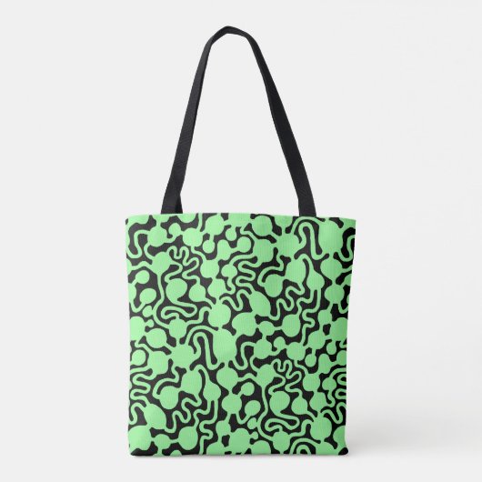 Tote Bag Perpetual Ant Farm v2 - Mint Green sur Black (Dos)