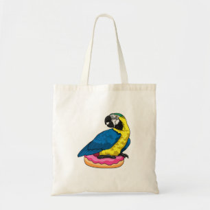 Tote Bag Perroquet avec Donut