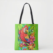Tote Bag perroquet coloré (Devant)