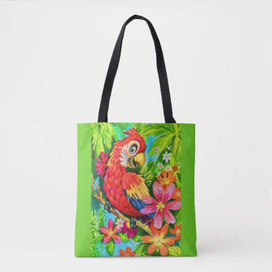 Tote Bag perroquet coloré (Devant)
