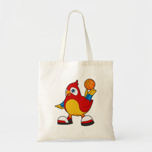 Tote Bag Perroquet comme joueur de basket-ball avec basket-
