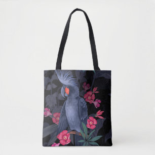 Tote Bag Perroquet floral exotique : Nature tropicale