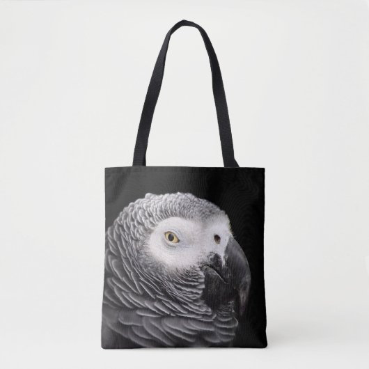 Tote Bag Perroquet Gris Africain (Devant)