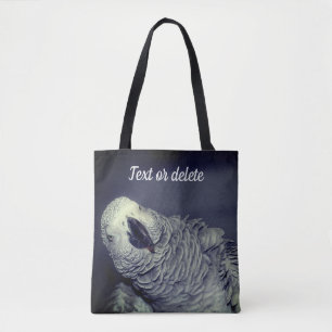 Tote Bag Perroquet gris d'Afrique mignon oiseau Personnalis