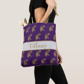 Tote Bag Perroquet Mignon Violet (De près)