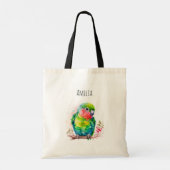 Tote Bag Perroquet vert - Bébé mignon oiseau (Dos)