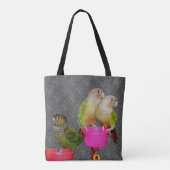 Tote Bag Perroquets Conure Bébé Animal  (Dos)