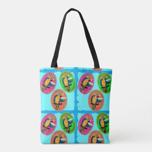 Tote Bag Perroquets de fête (Dos)