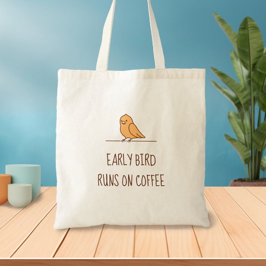 Tote Bag Perruche de perroquet d'oiseaux précoces Citation