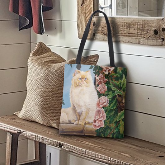 Tote Bag Perse Chat Rose Dryad