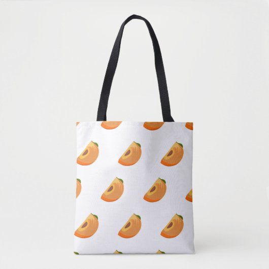 Tote Bag Persimmon pattern isolated on a white background.  (Devant)