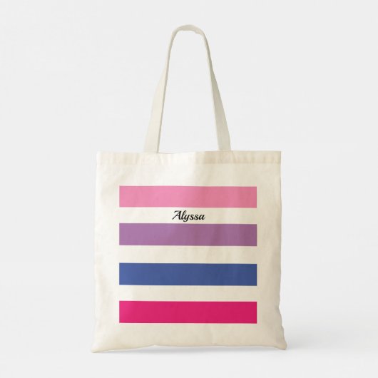 Tote Bag Personalisé Pink Purple (Dos)
