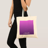 Tote Bag Personalisé violet ombre (Devant (produit))